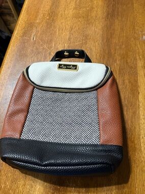 Itzy Ritzy Mini Backpack in White, Black & Brown and Itzy Ritzy diaper bag case